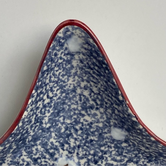 Candy Dish Vintage FWC 8" Trinket Dish Decor Winter Cabin Star Shape Ceramic EUC - Picture 6 of 14